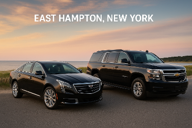  Professional black car service from East Hampton NY to JFK Airport with luxury sedan