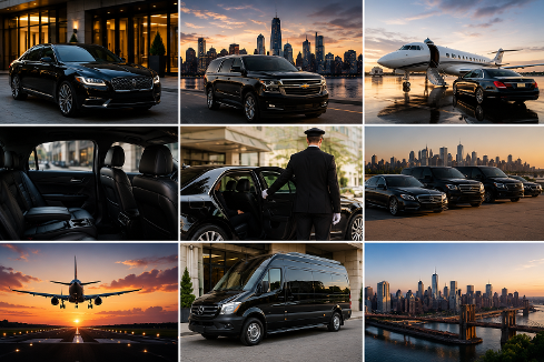 Raja Limousine black sedan for JFK Airport car service