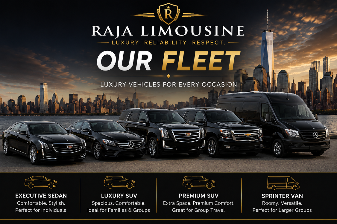 Raja Limousine executive sedan luxury SUV and Mercedes Sprinter fleet