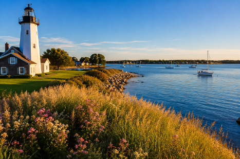 Beautiful North Fork vineyard in Long Island, New York, offering luxury wine tours and private transportation with Raja Limousine.